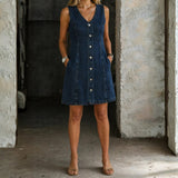 Lilou - Robe Décontractée en Denim