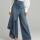 Louna - Pantalons en Denim Enveloppants