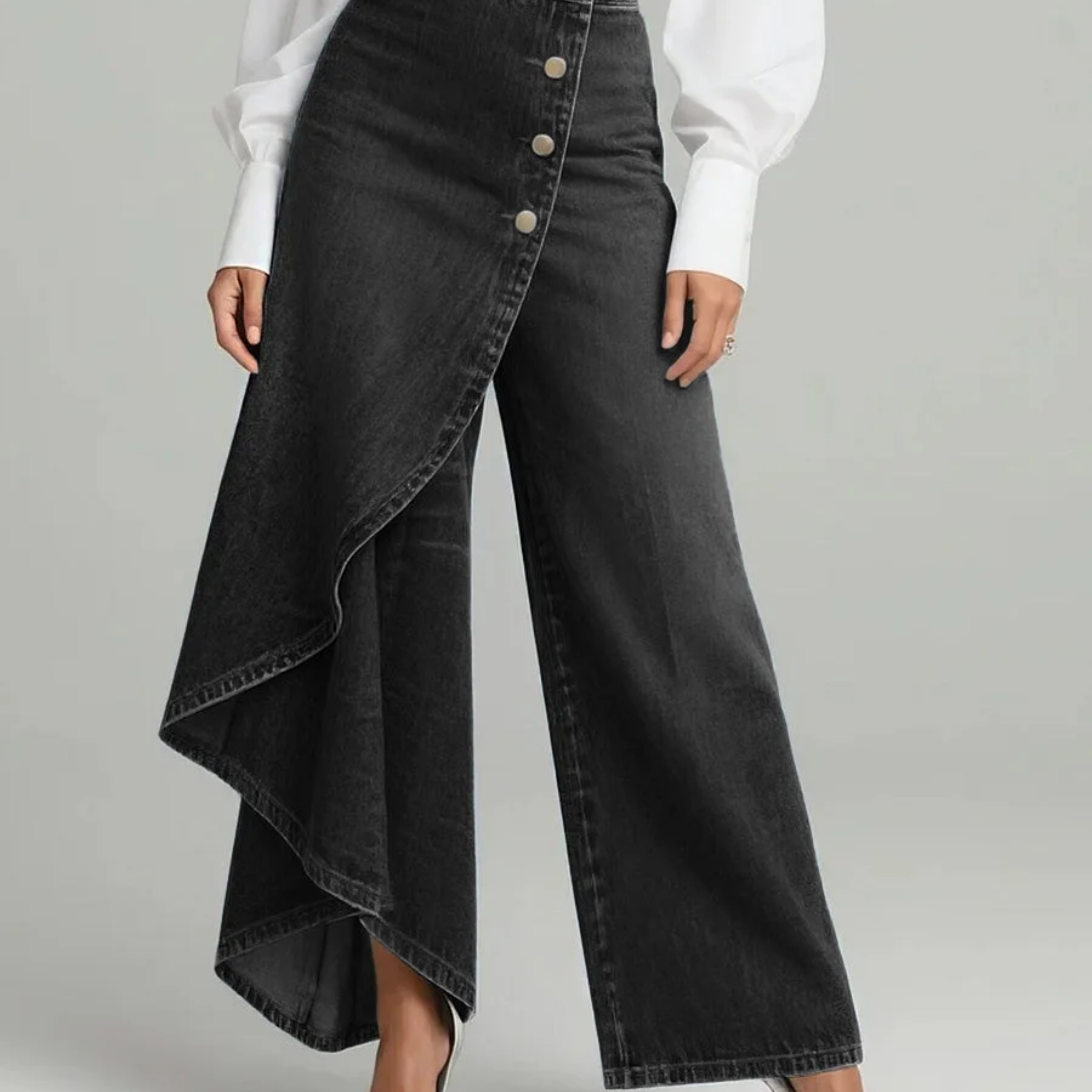 Louna - Pantalons en Denim Enveloppants