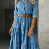 Bérénice - Robe en Jean Décontractée Élégante