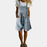 Zoé - Combinaison Florale en Denim