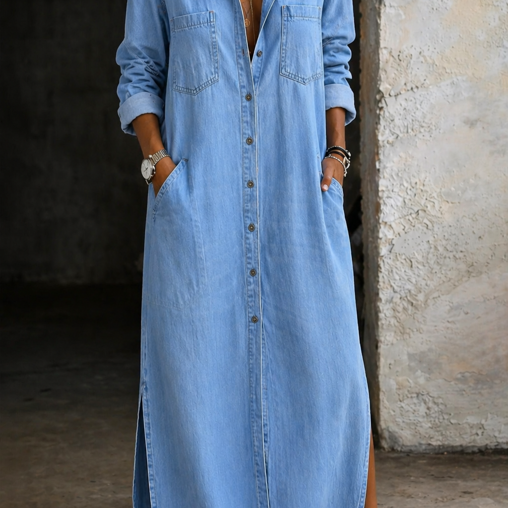Delphine - Robe à Boutons