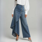 Louna - Pantalons en Denim Enveloppants
