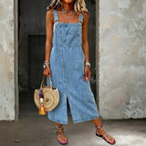 Ségolène - Robe à Bretelles en Denim Décontractée