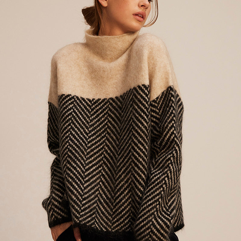 Norah | Pull en Coton à Col Montant