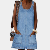 Valentine - Robe Détendue en Denim
