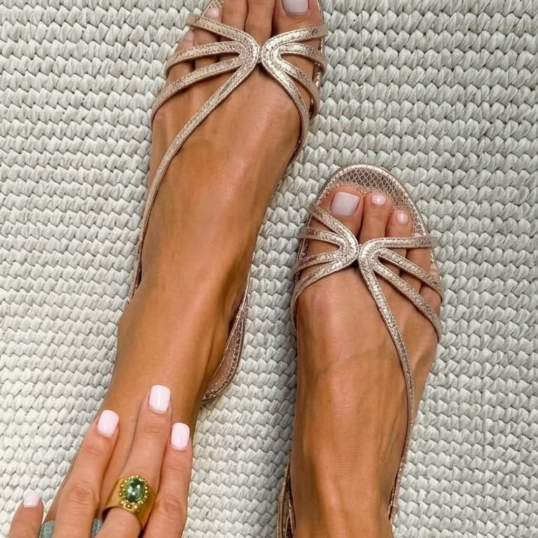 Sandales à Brides Métallisées