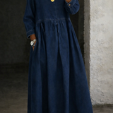 Océane - Robe en Denim avec Col Peter Pan