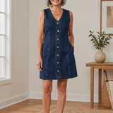 Lilou - Robe Décontractée en Denim