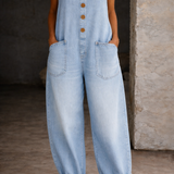 Brigitte - Salopette en Coton Vintage Lavée