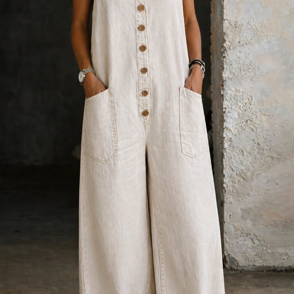 Brigitte - Salopette en Coton Vintage Lavée