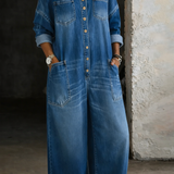 Céline - Combinaison en Denim Off Shoulder