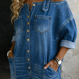 Céline - Combinaison en Denim Off Shoulder