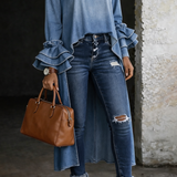 Mathilde - Blouse Casual Denim