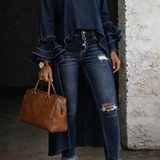 Mathilde - Blouse Casual Denim
