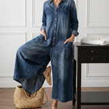 Fleur -  Combinaison en Denim de Coton