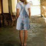 Zoé - Combinaison Florale en Denim