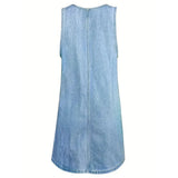 Valentine - Robe Détendue en Denim
