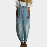 Madeleine - Combinaison Vintage en Coton Doux avec Aspect Denim