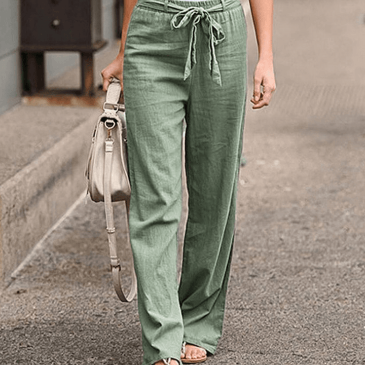 Joleen - Pantalon Détente Femme Avec Cordon Et Taille Élastique