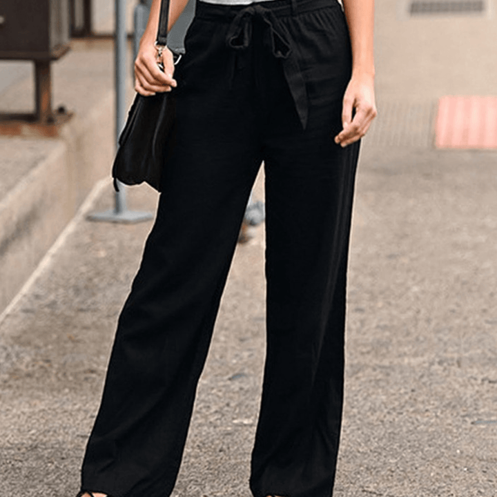 Joleen - Pantalon Détente Femme Avec Cordon Et Taille Élastique