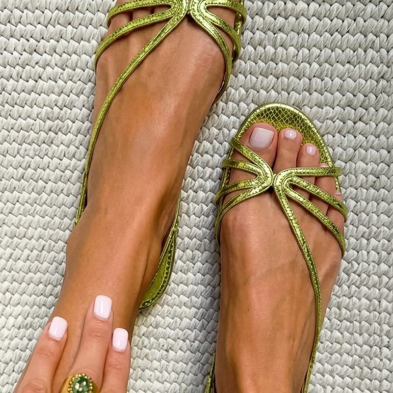 Sandales à Brides Métallisées