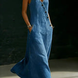 Anaïs - Robe Longue en Denim avec Boutons