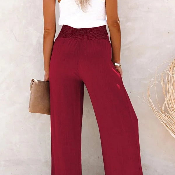 Riana - Pantalon Taille Haute Détendu