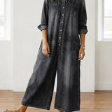 Fleur -  Combinaison en Denim de Coton