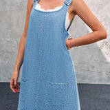 Irís - Robe à Bretelles en Denim Décontractée