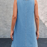 Irís - Robe à Bretelles en Denim Décontractée