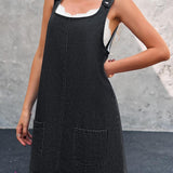 Irís - Robe à Bretelles en Denim Décontractée