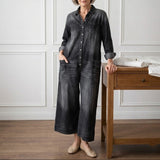 Fleur -  Combinaison en Denim de Coton