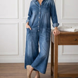 Fleur -  Combinaison en Denim de Coton